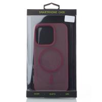 Силіконовий чохол SOFT MATT з підтримкою MagSafe для iPhone 12/12 Pro cherry red