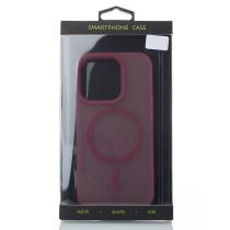 Силиконовый чехол SOFT MATT с поддержкой MagSafe для iPhone 12/12 Pro cherry red