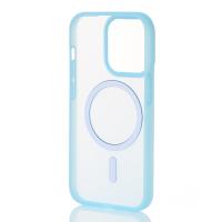 Силіконовий чохол SOFT MATT з підтримкою MagSafe для iPhone 15 Pro light blue