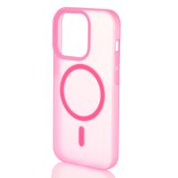 Силиконовый чехол SOFT MATT с поддержкой MagSafe для iPhone 15 Pro rose red