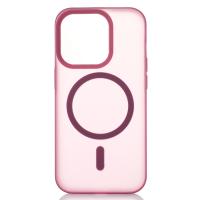 Силіконовий чохол SOFT MATT з підтримкою MagSafe для iPhone 15 Pro cherry red
