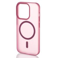 Силіконовий чохол SOFT MATT з підтримкою MagSafe для iPhone 15 Pro cherry red