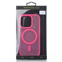 Силиконовый чехол SOFT MATT с поддержкой MagSafe для iPhone 15 Pro Max rose red