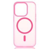 Силиконовый чехол SOFT MATT с поддержкой MagSafe для iPhone 15 Pro Max rose red