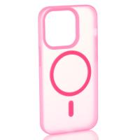 Силиконовый чехол SOFT MATT с поддержкой MagSafe для iPhone 15 Pro Max rose red
