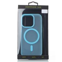 Силіконовий чохол SOFT MATT з підтримкою MagSafe для iPhone 13/14 light blue