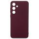 Силіконовий чохол SOFT Silicone Case для телефону Samsung S24 FE (без лого) бордовий