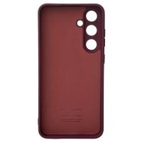 Силиконовый чехол SOFT Silicone Case для Samsung S24 FE (без лого) бордовый
