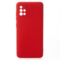 Силиконовый чехол SOFT Silicone Case для Samsung A51 (без лого) красный