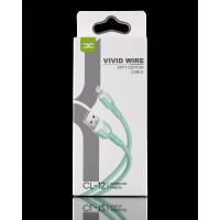 USB кабель DC Lightning (CL-12) 2.1A зелений